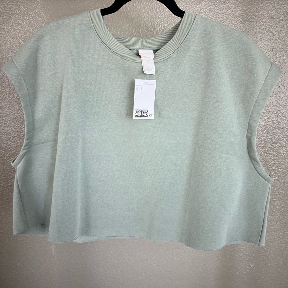 H&M Light Green Muscle Tee
